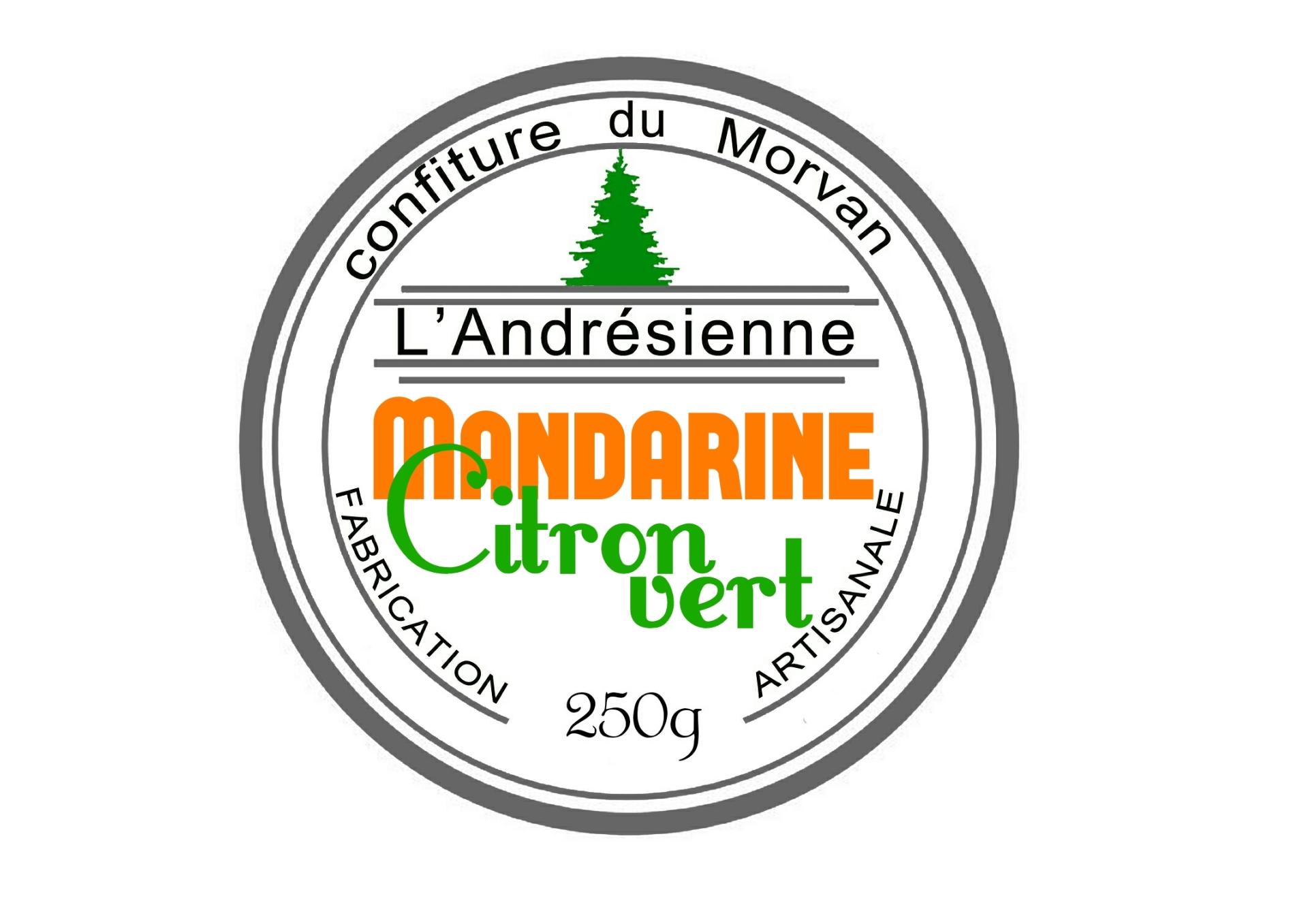 Etiquette mandarine citron vert